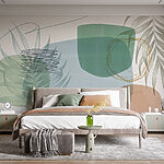 Wall murals Abstract Botanical Shapes and Lines
