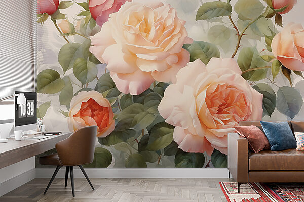 Soft pastels bloom in harmony Wall murals Soft pastels bloom in harmony