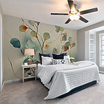 Wall murals Painting of a plant with leaves