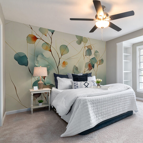 Painting of a plant with leaves Wall murals Painting of a plant with leaves