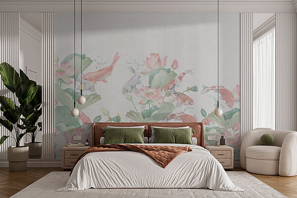 Wall mural Wall mural Group of fish swimming in water (SKU: w01821)