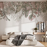 Wall murals Silver leaf whispers of elegance