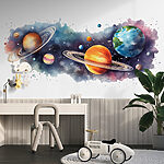 Wall murals Planets and stars in space