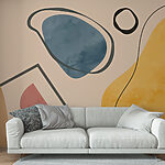 Wall murals Colorful shapes and lines