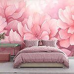 Wall murals Soft pink blossom immersion