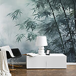 Wall murals Bamboo trees in the fog