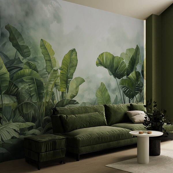Group of green leaves Wall murals Group of green leaves