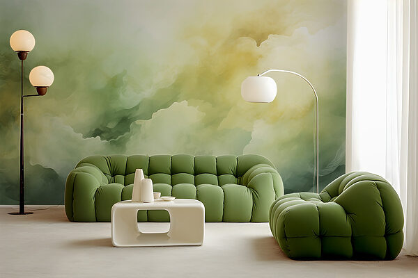 Misty hues in dreamy flow Wall murals Misty hues in dreamy flow