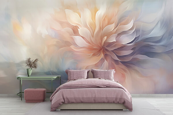Blooming canvas of soft hues Wall murals Blooming canvas of soft hues