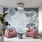 Wall murals Drawing of a hand and plants