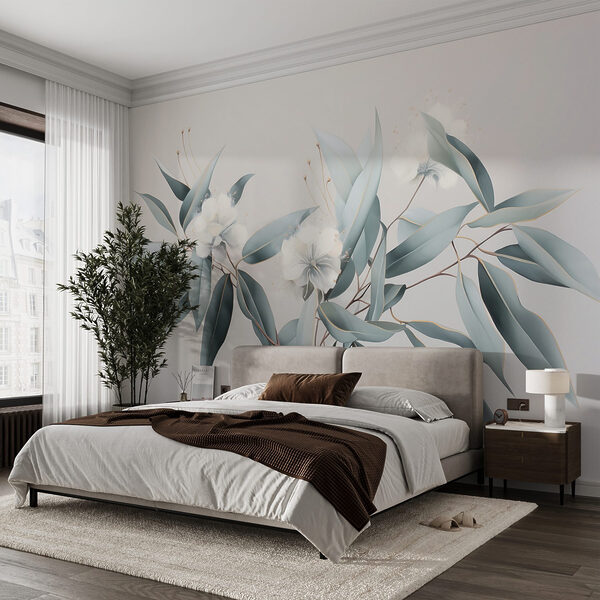 Elegant floral art in bloom Wall murals Elegant floral art in bloom