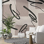 Wall murals Abstract dance of shapes and lines.