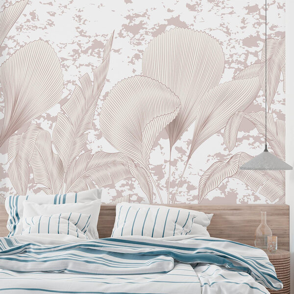 Elegant Leaves in Subtle Hues Wall murals Elegant Leaves in Subtle Hues