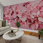Wall murals Soft hues in floral harmony.