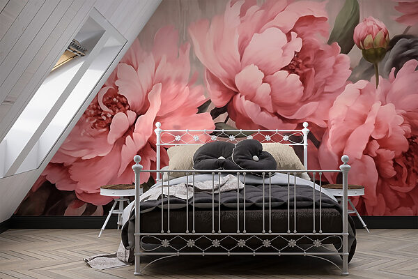 Soft petals in muted elegance Wall murals Soft petals in muted elegance