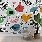 Wall murals Collection of different colored objects