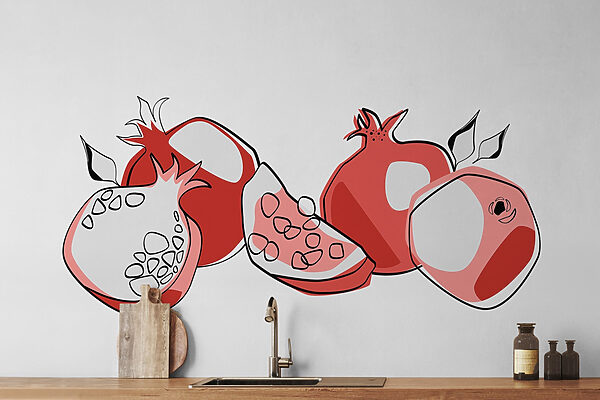 Group of pomegranates Wall murals Group of pomegranates