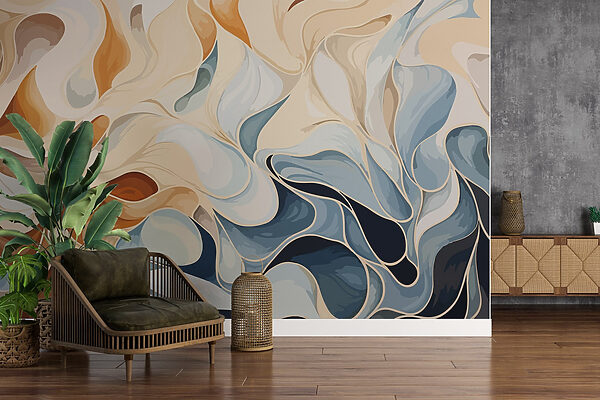 Colorful swirls of paint Wall murals Colorful swirls of paint