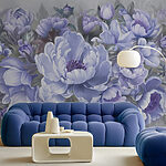 Wall murals Painting of flowers and leaves