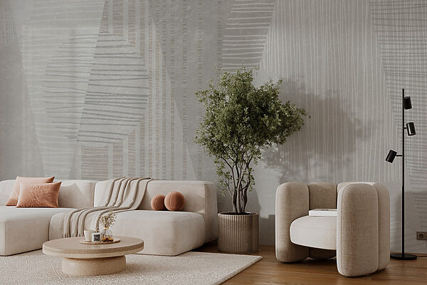 Textured patterns in soft colors Wall murals Textured patterns in soft colors