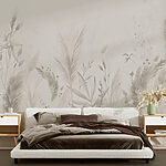 Wall murals Soft botanical textures in muted tones