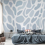 Wall murals White and gray pattern
