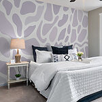 Wall murals White and purple pattern