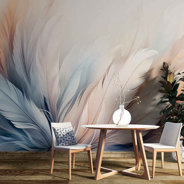Soft feathers in delicate harmony Wall murals Soft feathers in delicate harmony