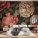 Wall murals Wallpaper with flowers