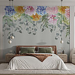 Wall murals Group of flowers and leaves