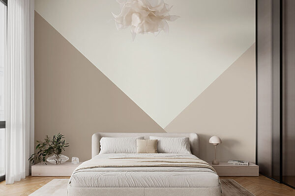 White and grey triangle Wall murals White and grey triangle