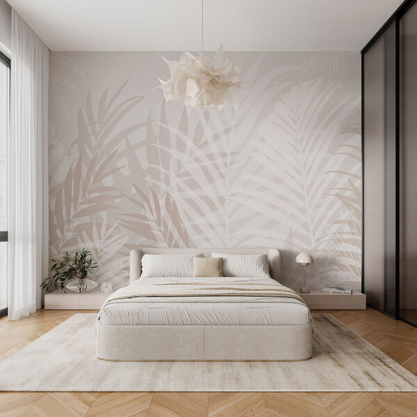 White and brown leaves Wall murals White and brown leaves