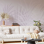 Wall murals White and pink leaves