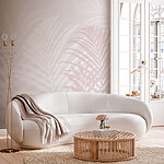 Wall mural White and pink leaves