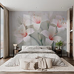 Wall murals Delicate blossoms in soft hues