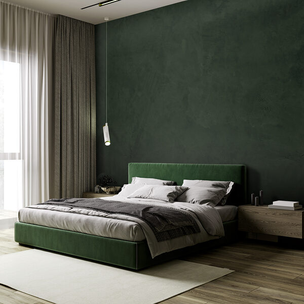 Wall mural Dark green wall with rough edges