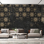Wall murals Intricate patterns on a dark background
