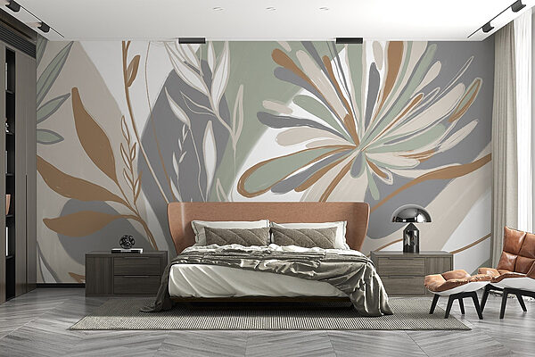 Delicate patterns in soft colors Wall murals Delicate patterns in soft colors