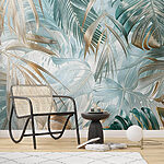 Wall mural Lush leaves in serene harmony