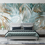 Wall murals Lush leaves in serene harmony