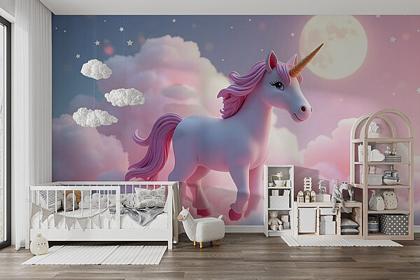Unicorn in the clouds Wall murals Unicorn in the clouds