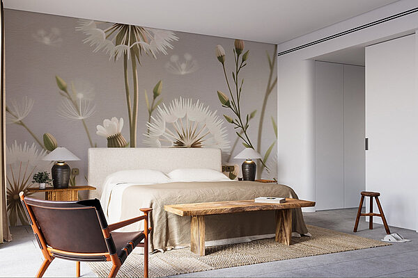Wall murals Delicate blooms in soft palette (SKU: w02619) Wall murals Wall murals Delicate blooms in soft palette (SKU: w02619)