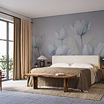 Wall murals Painting of white flowers