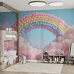 Wall murals Rainbow made of clouds