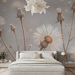 Wall murals Delicate flowers in soft hues.