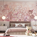 Wall murals Delicate blooms in soft pastel hues