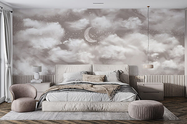 Moon in the sky Wall murals Moon in the sky