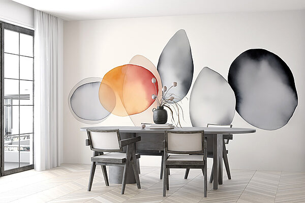 Group of transparent circles Wall murals Group of transparent circles
