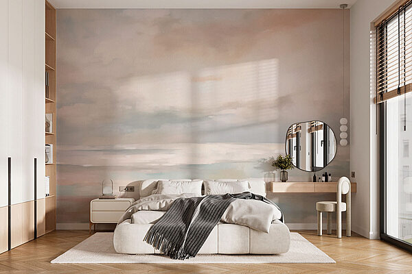 Painting of a cloudy sky Wall murals Painting of a cloudy sky