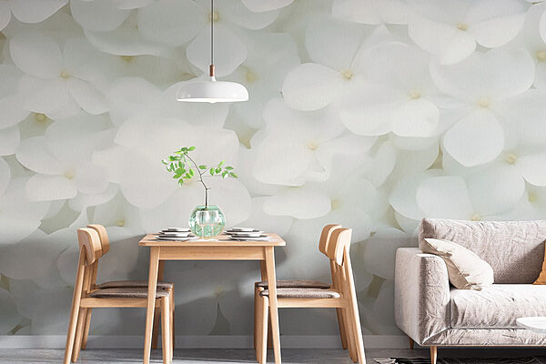 Group of white flowers Wall murals Group of white flowers